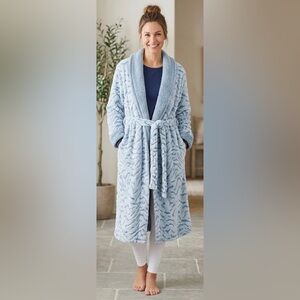 Cloth & Stone Light Blue Patterned Coat